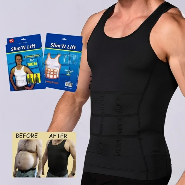 Slim N Fit Body Shaper Vest Shirt - Tank Top Sleeveless Shapewear For Men