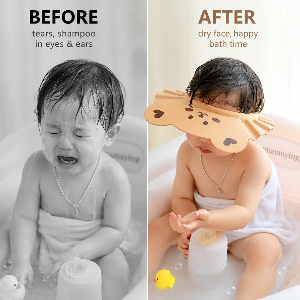 Premium Baby Shower Cap Eye & Ear Protection for Gentle Baths.