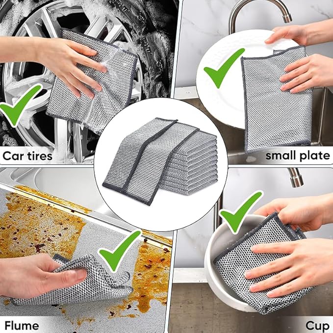 UltraClean Dishwashing Cloth Tough on Grease, Gentle on Surfaces(Pack of 10)