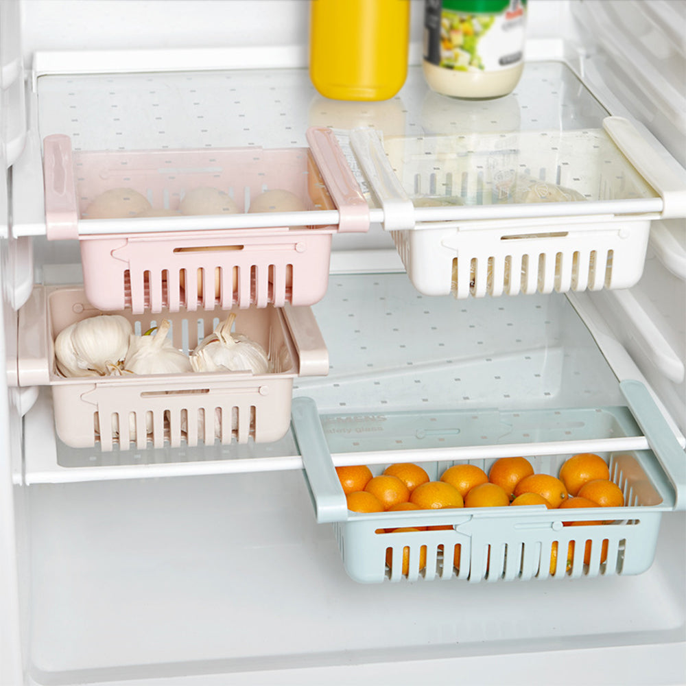Smart Fridge Organizer Basket Adjustable & Space-Saving(Pack of 2)