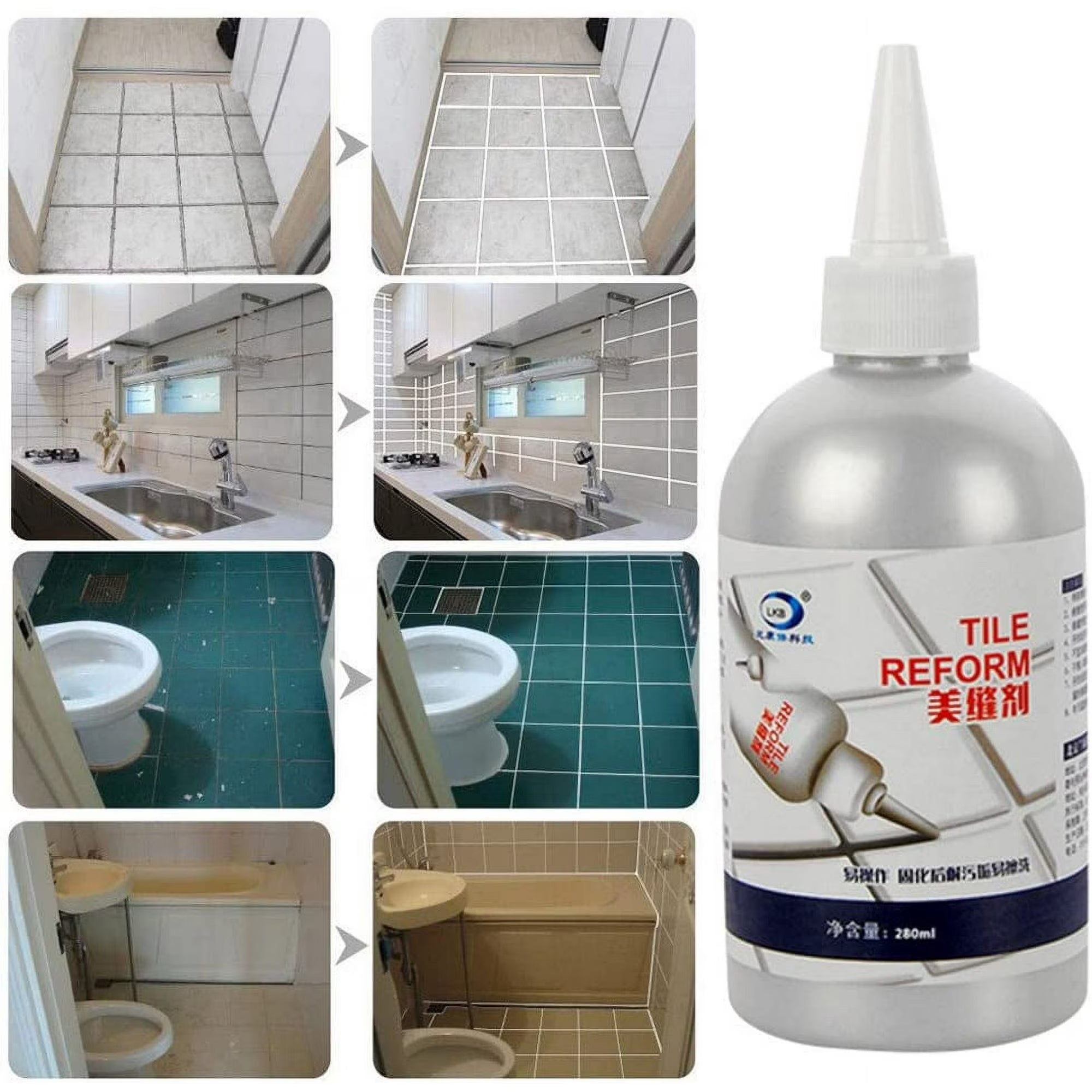 Ultra Strong Tile Gap Filler Restore Dirty & Damaged Grout.