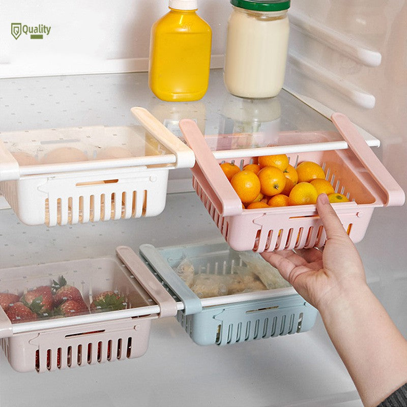 Smart Fridge Organizer Basket Adjustable & Space-Saving(Pack of 2)